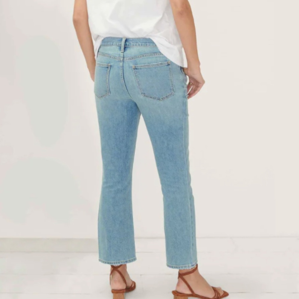 Hatch Crop Maternity Jean Light Wash Size 24